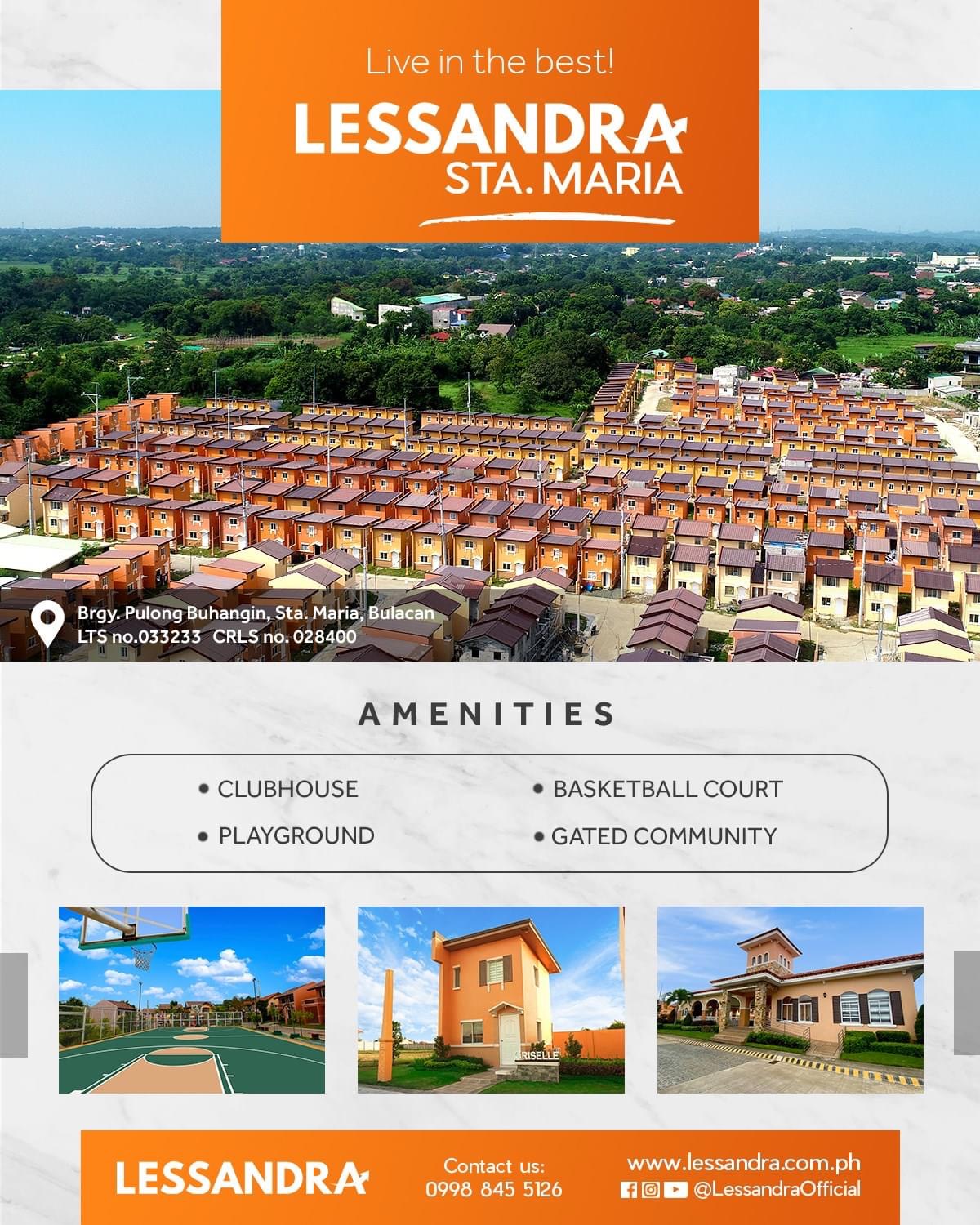 Live in the best home! Lessandra Sta. Maria is a maaliwalas community offering the best quality and affordable house and lots in Sta. Maria, Bulacan.  